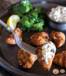 Crispy Fried Sweetbreads with Dill Pickle & Grain Mustard Relish, Parsley Salad & Lemon