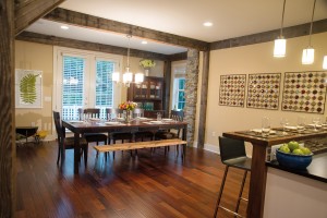 The first floor dining room.