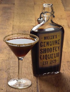 The ShooFly Tini using ShooFly Liqueur