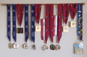 Karl’s wife, Jean, who is a retired physical education teacher, devotes her free time to competing in senior-level athletic events. Jean’s many awards and mementos of her travels are displayed in the Brubaker's home.