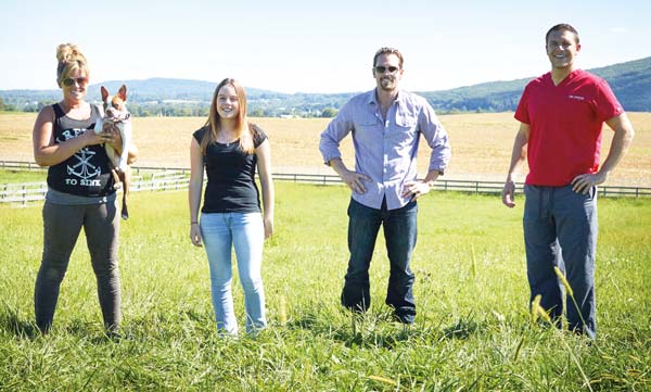 Left to right: Janine Guido (with Libre), Jennifer Nields, Dextin Orme and Dr. Ivan Pryor