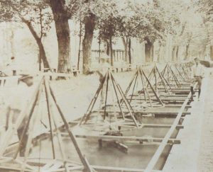 The tradition of illuminating Lititz Springs Park with candles on the Fourth of July dates to 1843. At one time, as many as 12,000 candles illuminated the park, but liability issues reduced the number to the present-day count of 7,000.