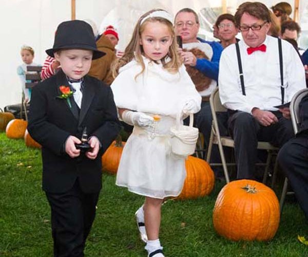 Matt created the glass ringer holder that Jackson carried down the aisle.