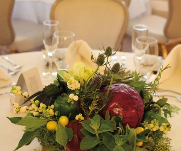 A veggie-inspired centerpiece.