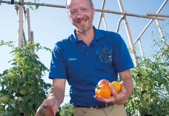 The vegetable garden is James Henning’s domain.