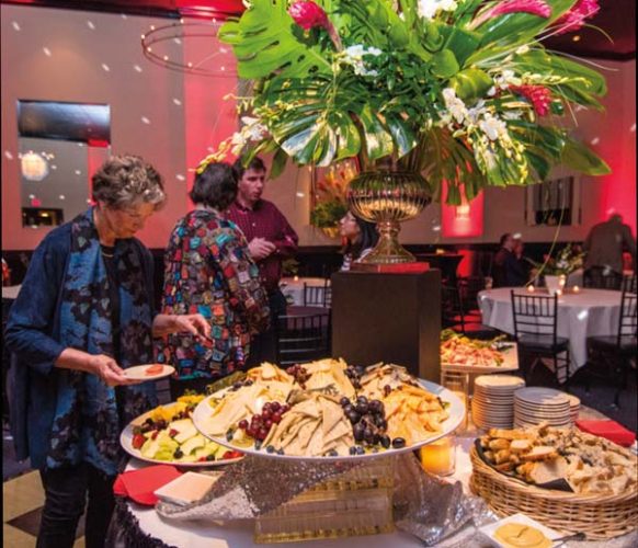 Stations were filled with a variety of delectable offerings from Greenfield Catering.