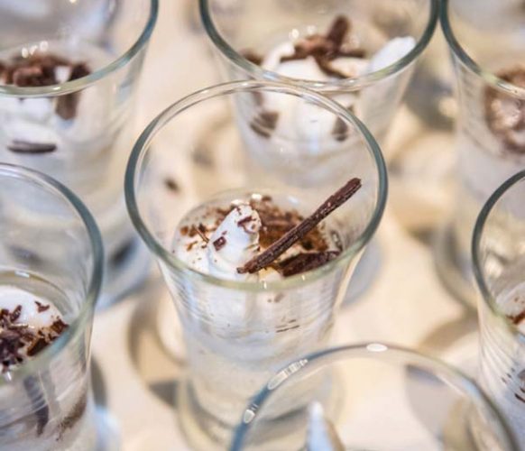 Let them drink cake! In lieu of a traditional birthday cake, shots of cupcake vodka, layered with whipped cream and chocolate shavings, were the toast of the night.