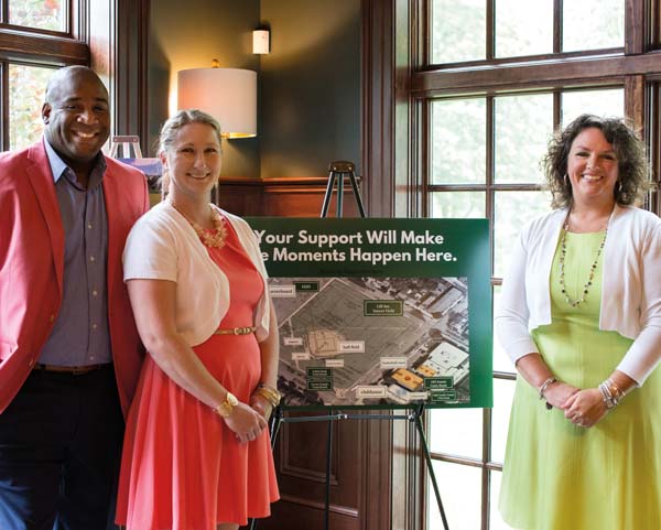 Boys & Girls Club staff leadership team, Scott McLellan, COO; Erin Elliott, chief development officer; and Karen Schloer, CEO, provided guests with more in-depth details on the clubhouse project from a “campaign headquarters” in the Carrs’ library. Plans and schematics for the project were available for guests to review.