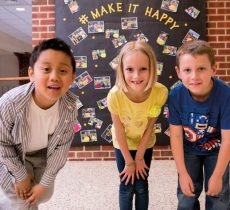 Michel defines happiness as playing with his friends. Emma derives happiness from jumping on a trampoline. For Andrew, happiness is riding his bike and going to his friend’s house to play.