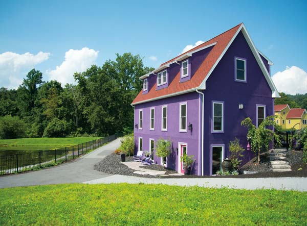 Downsizing led Terry and Becky McKim to Stoudtburg Village in Adamstown. Their distinctive purple house attracts droves of picture takers – “It’s very popular with Baltimore Ravens fans,” Terry reports. While there are several outdoor-living areas, there isn’t a blade of grass to cut.